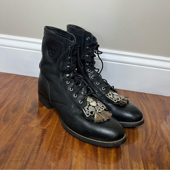 Ariat Competitor II Women’s Black Lace-up Boots size 9.5 - Picture 1 of 14